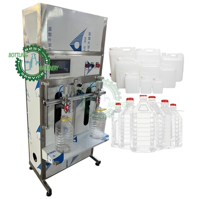 Semi Auto 1L PET Bottle Automated Weight Scale 2 4 Head Nozzle Water Filling Machine