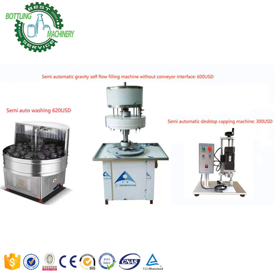 Semi Automatic Gravity Glass Bottle Wine Alcohol Liquid 12 Head Nozzle Rotary Filling Machine