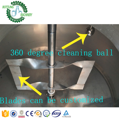 2000l Double Jacket Hot and Cold Mixing tank with Pump