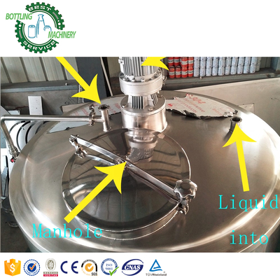 2000l Double Jacket Hot and Cold Mixing tank with Pump