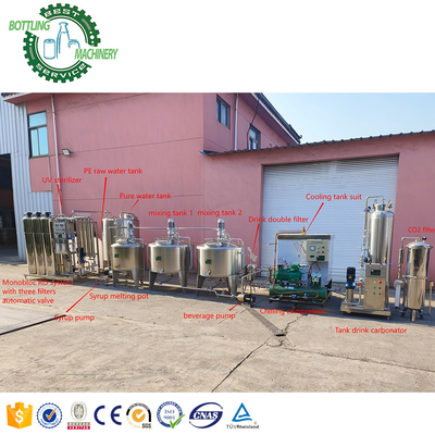 500L/H 0.5ton Complete Beer Foaming Wine Carbonated Drink Mixing Line Plant with Co2 Mixer