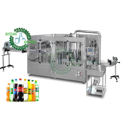 Complete Machinery 3-in-1 4000bph PET Plastic Bottle Gas Juice Beverage Soft Drinks Carbonated Drink Bottling Machine