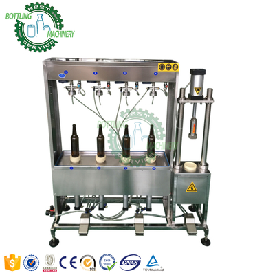 Semi Automatic 200ml 450ml  Aluminum Can 2 4 Head Nozzle CO2 Isobar Carbonated Drink Bottling Machine Machinery