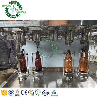 Semi Auto 500B/H to 1000BPH 650ml Aluminum Bottle Ca P 2 4 Head Nozzle Carbonated Drink Filling Machine