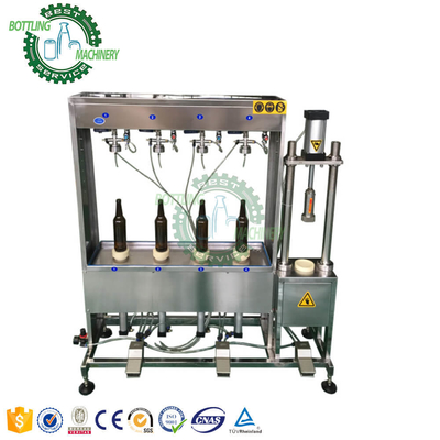 Semi Auto 500B/H to 1000BPH 650ml Aluminum Bottle Ca P 2 4 Head Nozzle Carbonated Drink Filling Machine