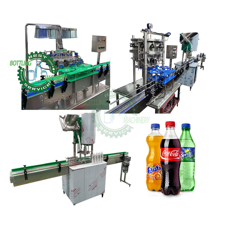 PLC Control 1500bph Linear Split PET Plastic Bottle Gas Juice Beverage Soft Drinks Carbonated Drink Manufacturing Machine Line