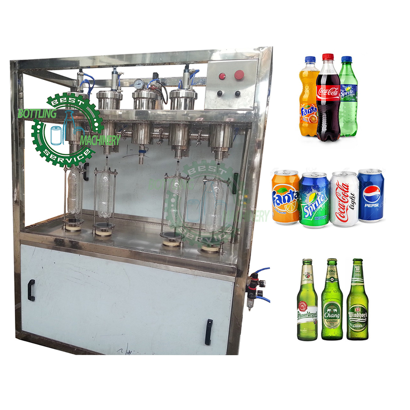 Semi Auto 330ml 250ml Aluminum Can 2 4 Head Nozzle CO2 Isobar Carbonated Drink Filling Machine Machinery