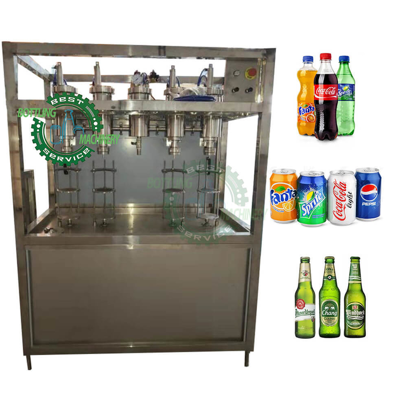 Semi Auto 500B/H to 1000BPH 650ml Aluminum Bottle Ca P 2 4 Head Nozzle Carbonated Drink Filling Machine
