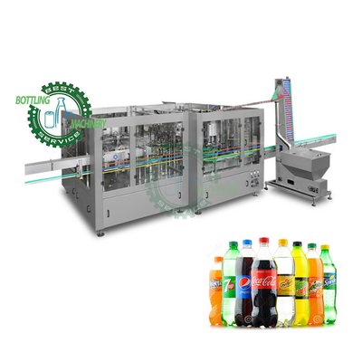 3 in 1 Monobloc PLC Control PET Plastic Bottle Gas Juice Beverage Soft Drinks Carbonated Drink Producing Production Machine Line