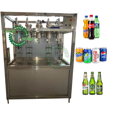 Semi Auto 500B/H to 1000BPH 650ml Aluminum Bottle Ca P 2 4 Head Nozzle Carbonated Drink Filling Machine